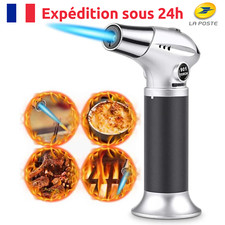 Chalumeau de Cuisine Professionnel Torche à Butane Rechargeable Flamme Réglable