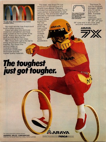 1980 araya tioga rims - •, 7x