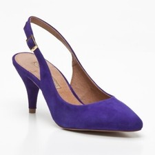 BUFFALO Escarpins chaussures NEUF en cuir couleur pourpre taille 38 talon 9 cm