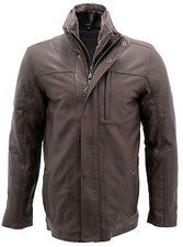 Veste De Motard En Cuir Marron