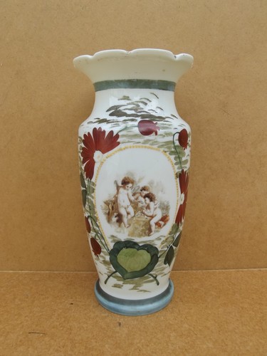 Ancien vase opaline blanche - ancien,