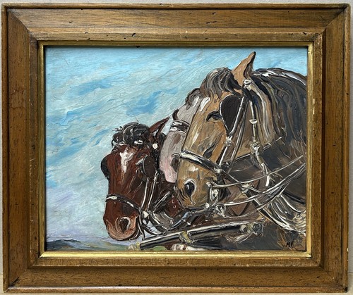 Small original antique oil - small,