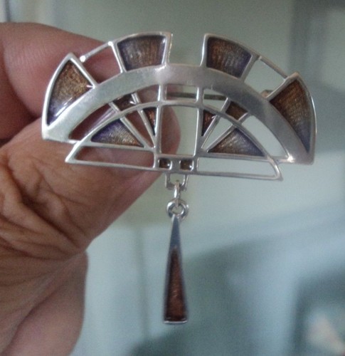 Broche art déco argent - en,