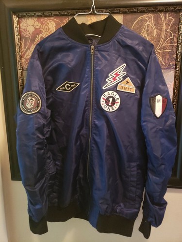 Blue bomber military style - military,
