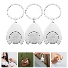  3 Pcs Metal Token Keychain