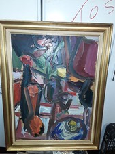 ANTOINE FERRARI  Nature morte au vase orangé