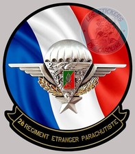 AUTOCOLLANT INSIGNE MILITAIRE PARACHUTISTE LEGION ETRANGERE 2 REP REGIMENT PZ026