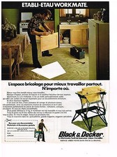 PUBLICITE ADVERTISING  054  1978  BLACK & DECKER   établi-étau WORKMATE