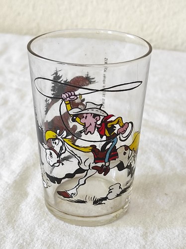 Ancien verre moutarde lucky - verre, à