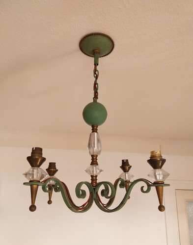 Lustre art déco fer forgé - en,