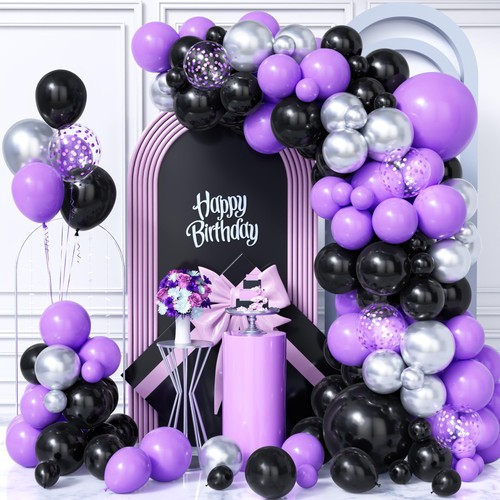 Arche ballons noir - noir, violet