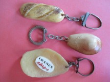 PORTE CLEF MINIATURE X 3 : PAIN MADELEINE CHIPS – BOULANGERIE PAIN AU LAIT CHIPS
