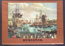 Grande boite à cigares ancienne en bois MERCATOR avec 120 bagues de cigare(Bb/8)