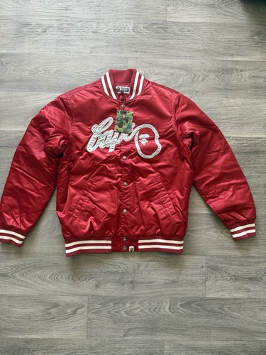 Bathing ape bape red varsity - a,