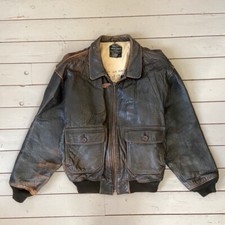 Avirex - Veste bombardier en cuir vintage type G-1 style US Army Air Forces - XL