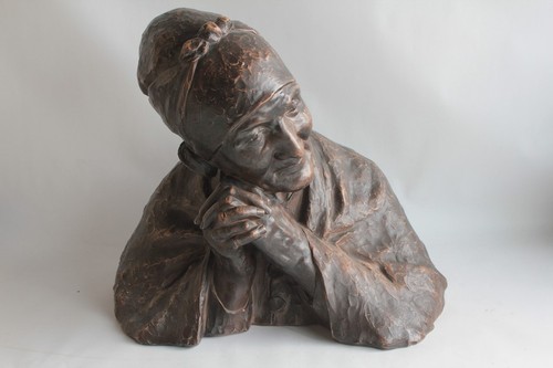 Sculpture terre cuite - , buste