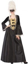 Déguisement Femme MARQUISE Noir XS/S 36/38 Reine Courtisane NEUF Pas cher 