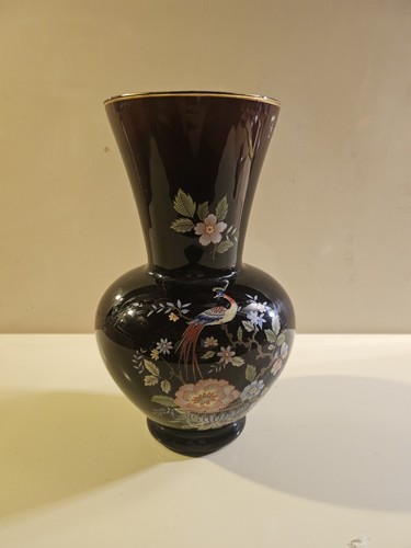 Vase verre opalin noir - en,
