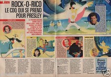 Coupure de presse Clipping 1992 Rock-O-Rico coq se prend pour Presley  (2 pages)