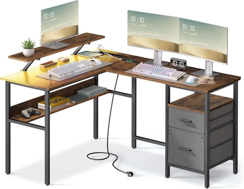 Bureau avec multiprise - avec,