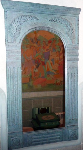 Miroir mural bois précieux - mural,