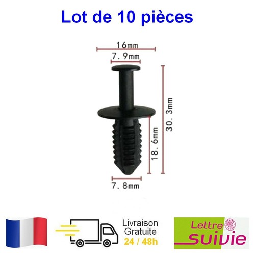 10x clips rivet expansion - clips, d’expansion