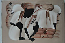 Tableau peinture femme africaine Afrique