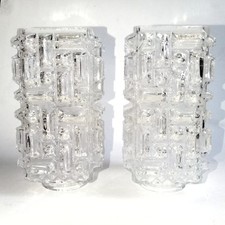 2 verres pour lampe Art Déco Moderniste lustre ou applique murale