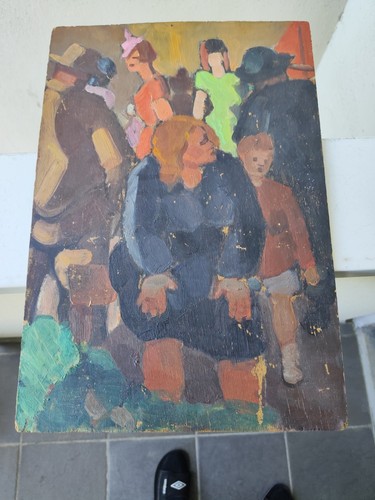 Tableau huile sur panneau - huile,