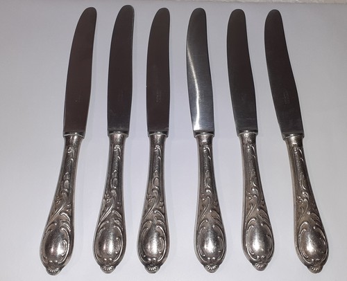 Six anciens couteaux dessert - couteaux,