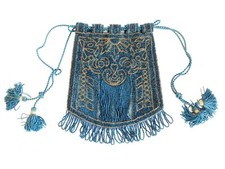 DIOR RARE aumonière sac bourse 60s - 8 perles en verre par centimetre ! 