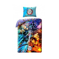 Demon Slayer Literie Set Housse de Couette Simple Euro Taille Battle Japonais