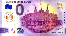 98 MONACO Casino de Monte-Carlo, 2025, Anniversaire, Billet Euro Souvenir