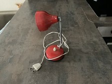 Ancienne Lampe à Poser,tout Métal,lampe De Bureau,rouge,no à Pince,orientable