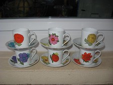 6 TASSES CAFE Porcelaine