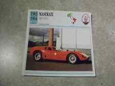 CARTE FICHE AUTO MASERATI TIPO