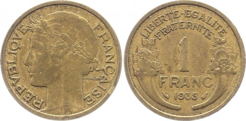 France franc morlon - 1, 1935