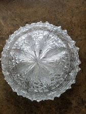 VINTAGE Plafonnier en verre épais 1970 dim : 26,5cm  2,250 kg    oursin étoile