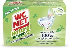 WC Net Natural Power – Poudre Moussante 6x60 g – Nettoyant Canalisations & WC –