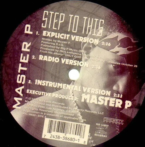 Master vinyl single ep - p,