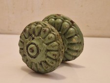 France - Estampille CF - Bouton de porte (D. 7,7) et sa rosace (D. 9) en fonte