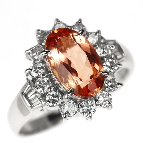 Bague diamant topaze