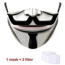 Masque de protection Anonymous lavable réutilisable avec filtre
