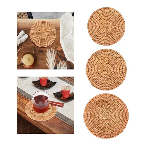 Napperons ronds rotin - napperons, en