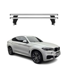 Menabo Barres de toit transversales pour BMW X6 F16 F86 2014-2019 Alu Gris 2x