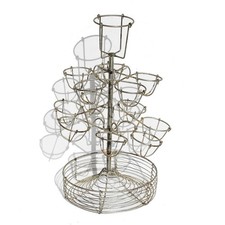 Ancien porte œufs de comptoir en fil de fer