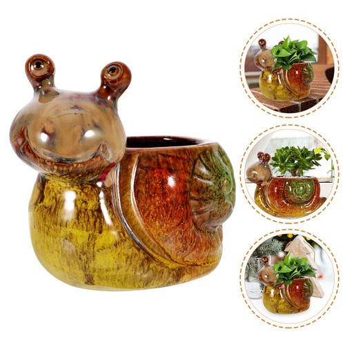 Pot fleurs escargot 1pc - fleurs,
