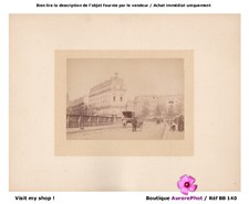 PARIS, 1889, CALÈCHE & CHARRETTE À BRAS SUR UN PONT, TIRAGE ALBUMINÉ -BB140