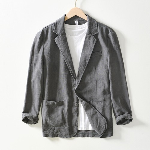 Hommes coton lin costume deux - coton,