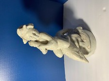 Vintage Cherub on Dolphin Bird
